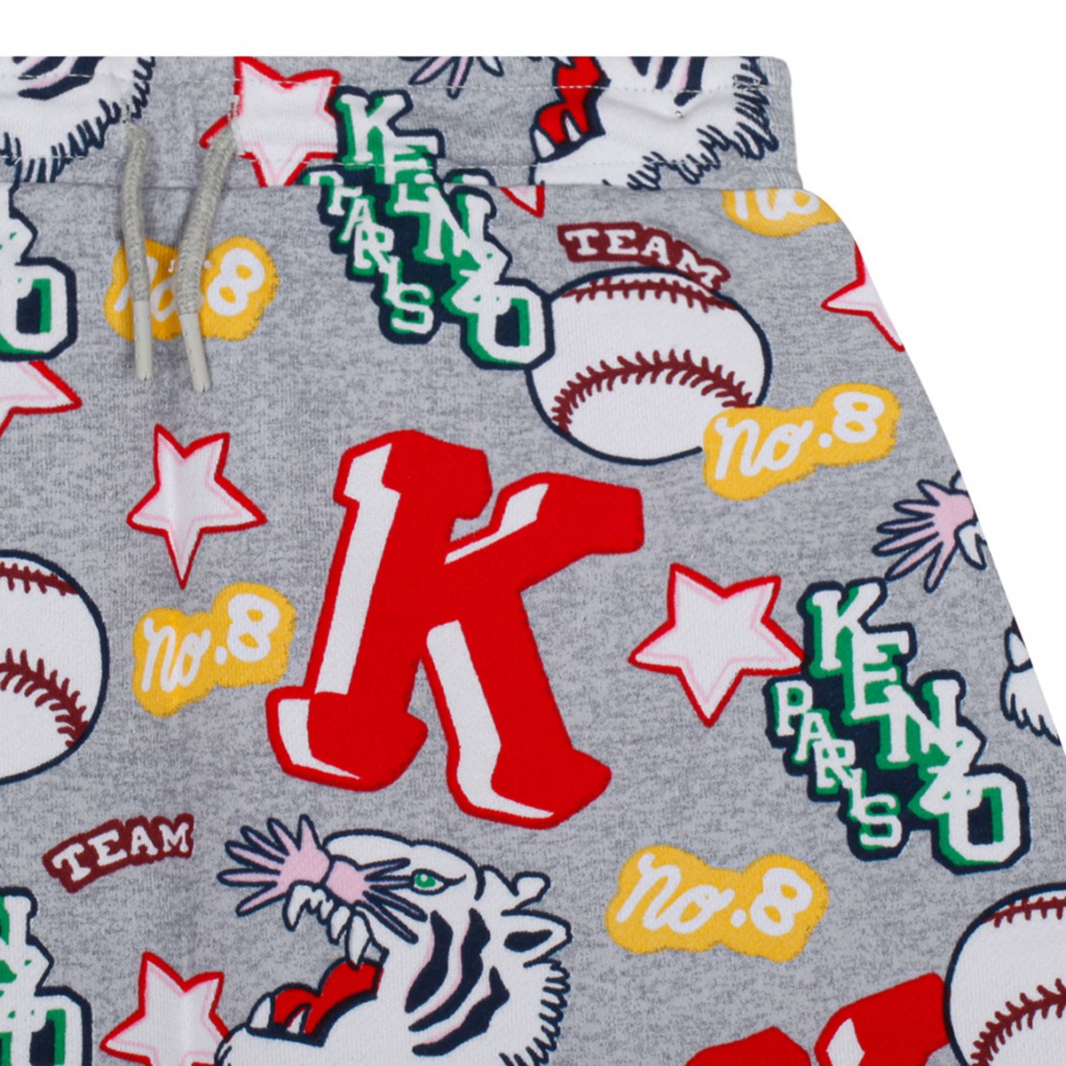 Grey and Multicolour A Line Skirt