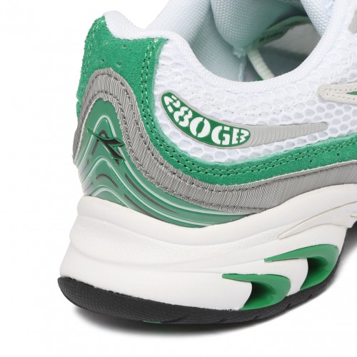 White and Green Mythos Propulsion 80 Sneakers