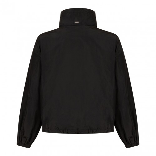 Black Drawstring Collar Jacket 2