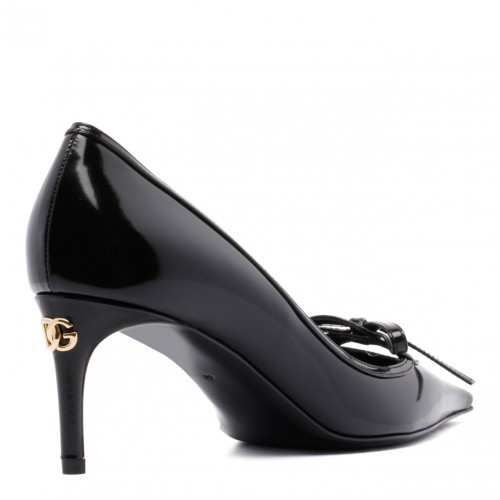 Black Ribbon Tie Pumps