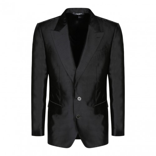 Black Silk Single Breasted Suit