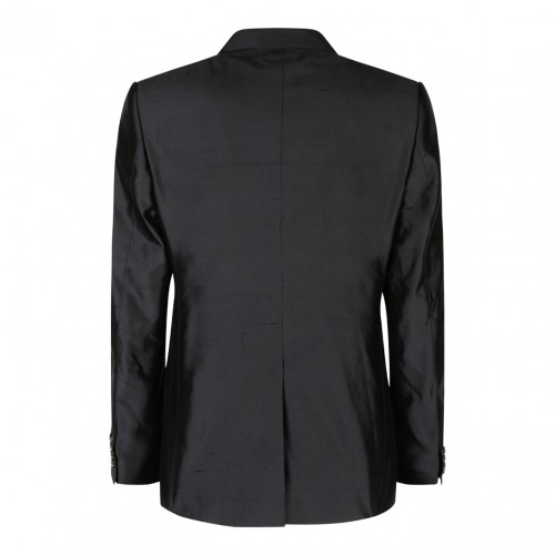 Black Silk Single Breasted Suit