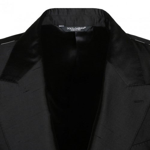 Black Silk Single Breasted Suit