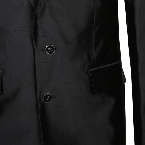 Black Silk Single Breasted Suit