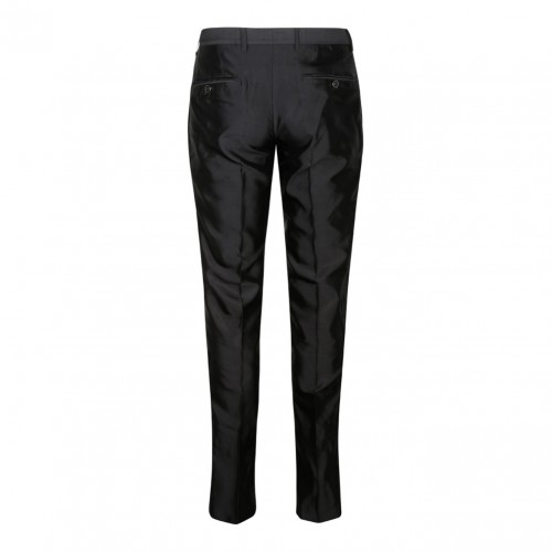 Black Silk Single Breasted Suit