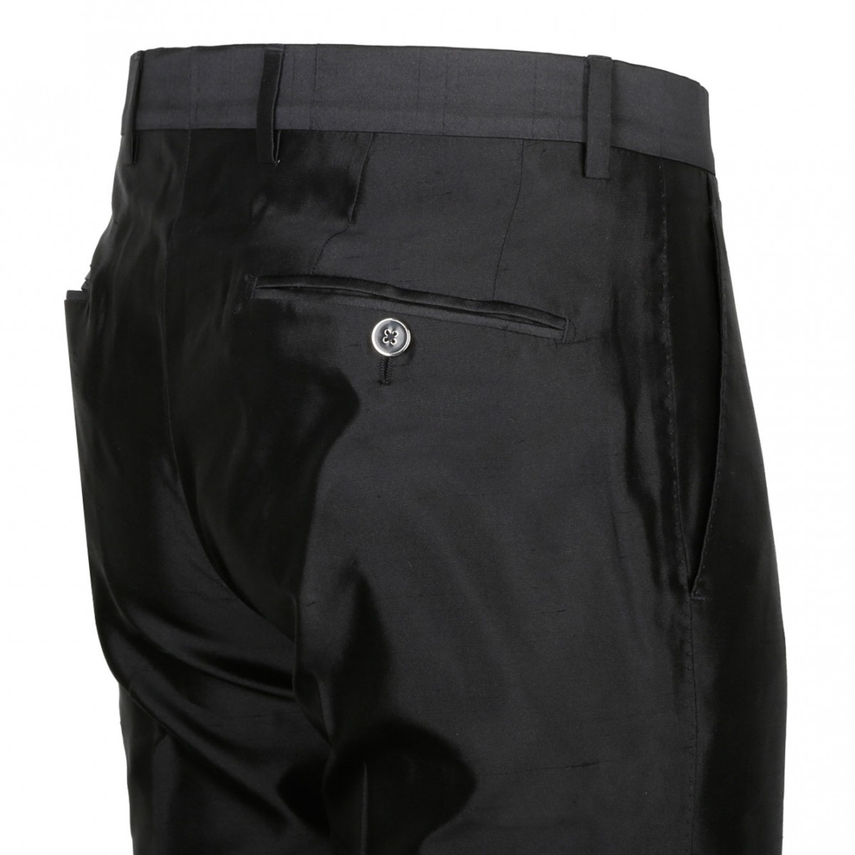 Black Silk Single Breasted Suit