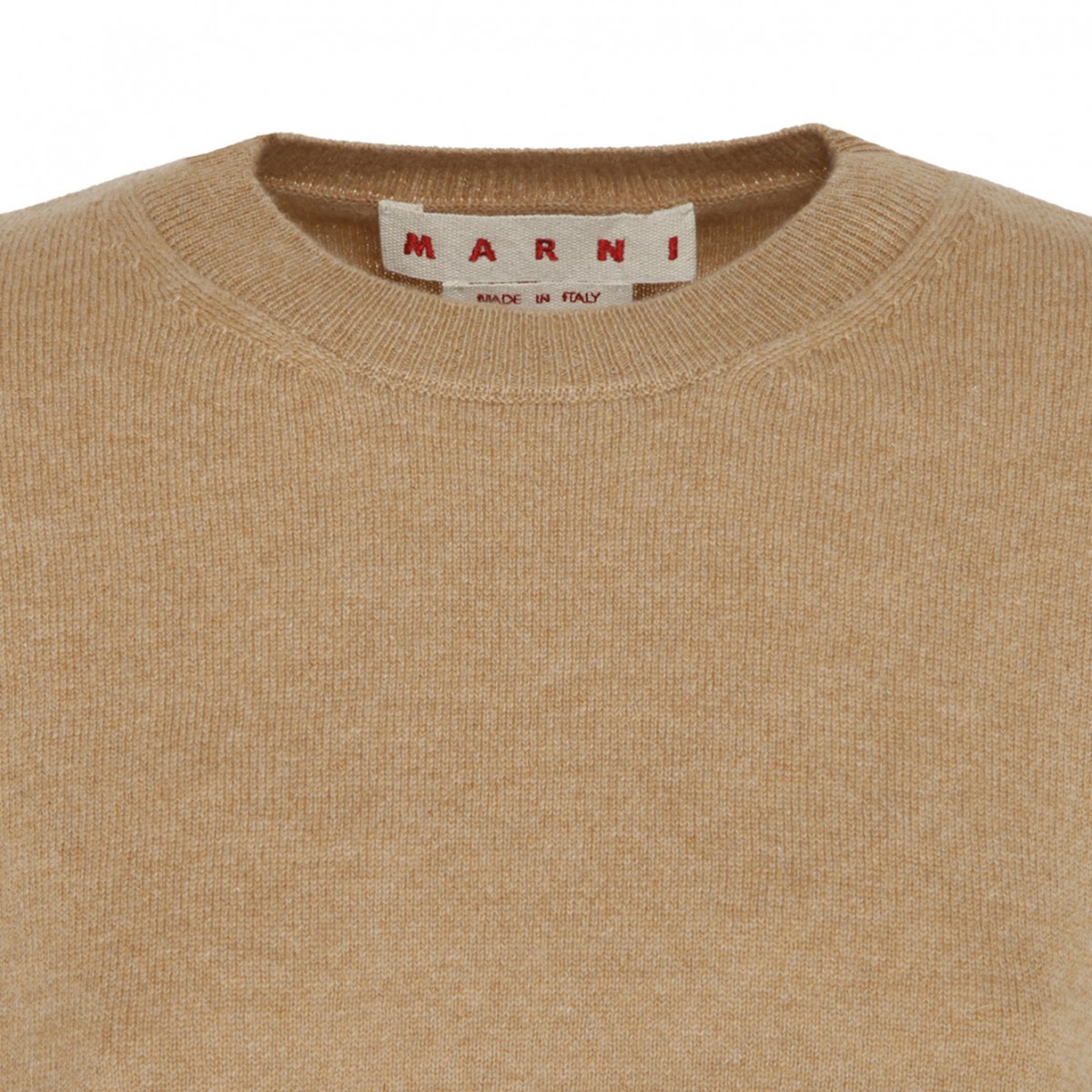 Dune Brown Cashmere Logo Embroidered Jumper