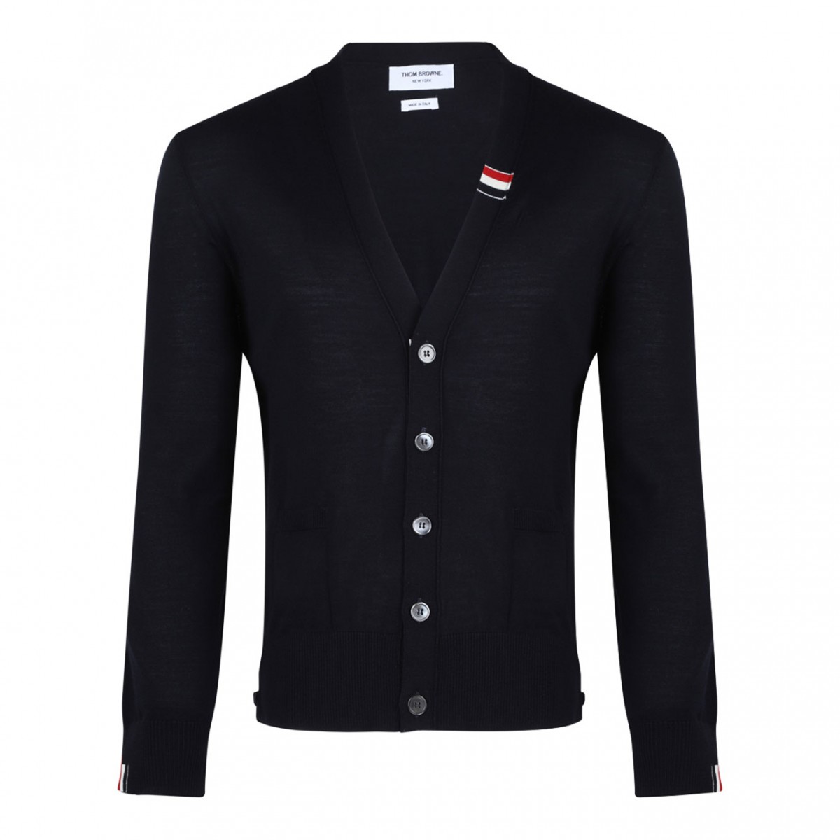 Navy Blue RWB Stripe Cardigan