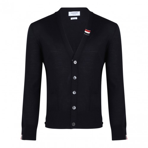 Navy Blue RWB Stripe Cardigan