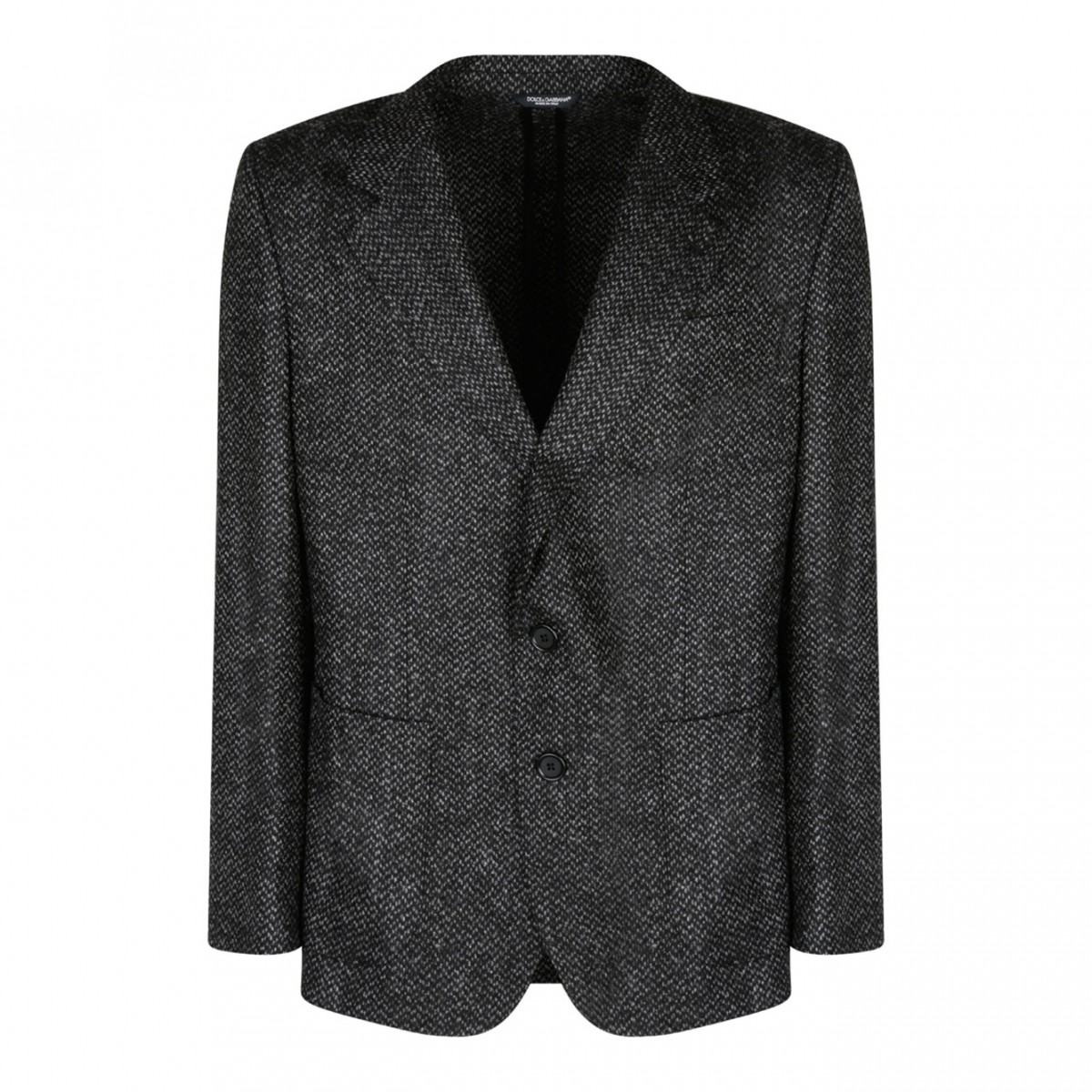 Black and Grey Boucle Blazer