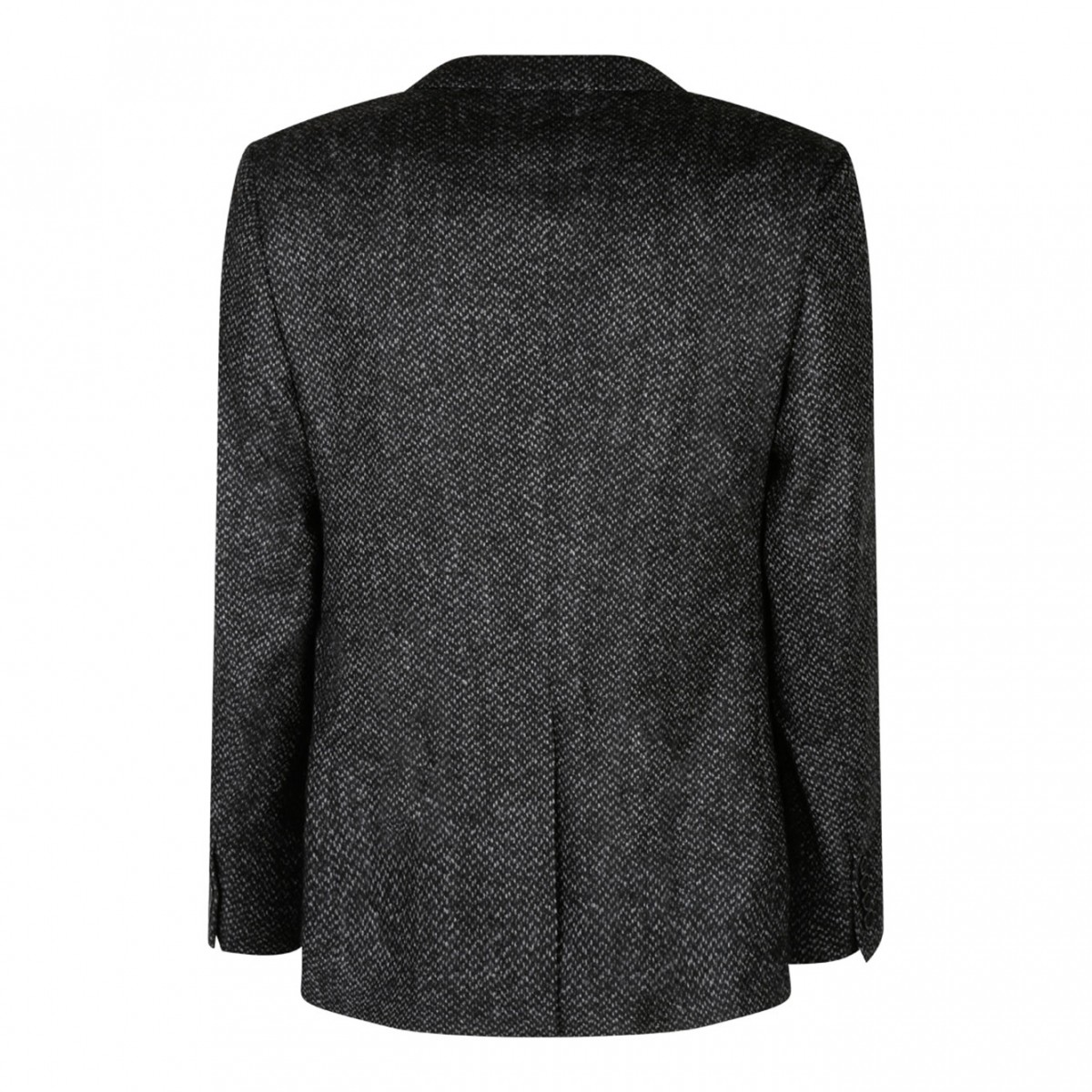 Black and Grey Boucle Blazer