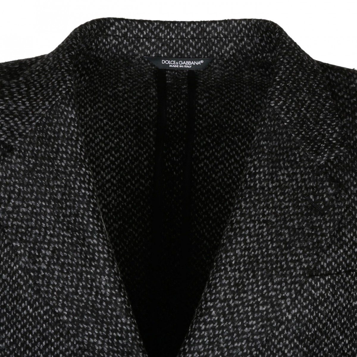 Black and Grey Boucle Blazer