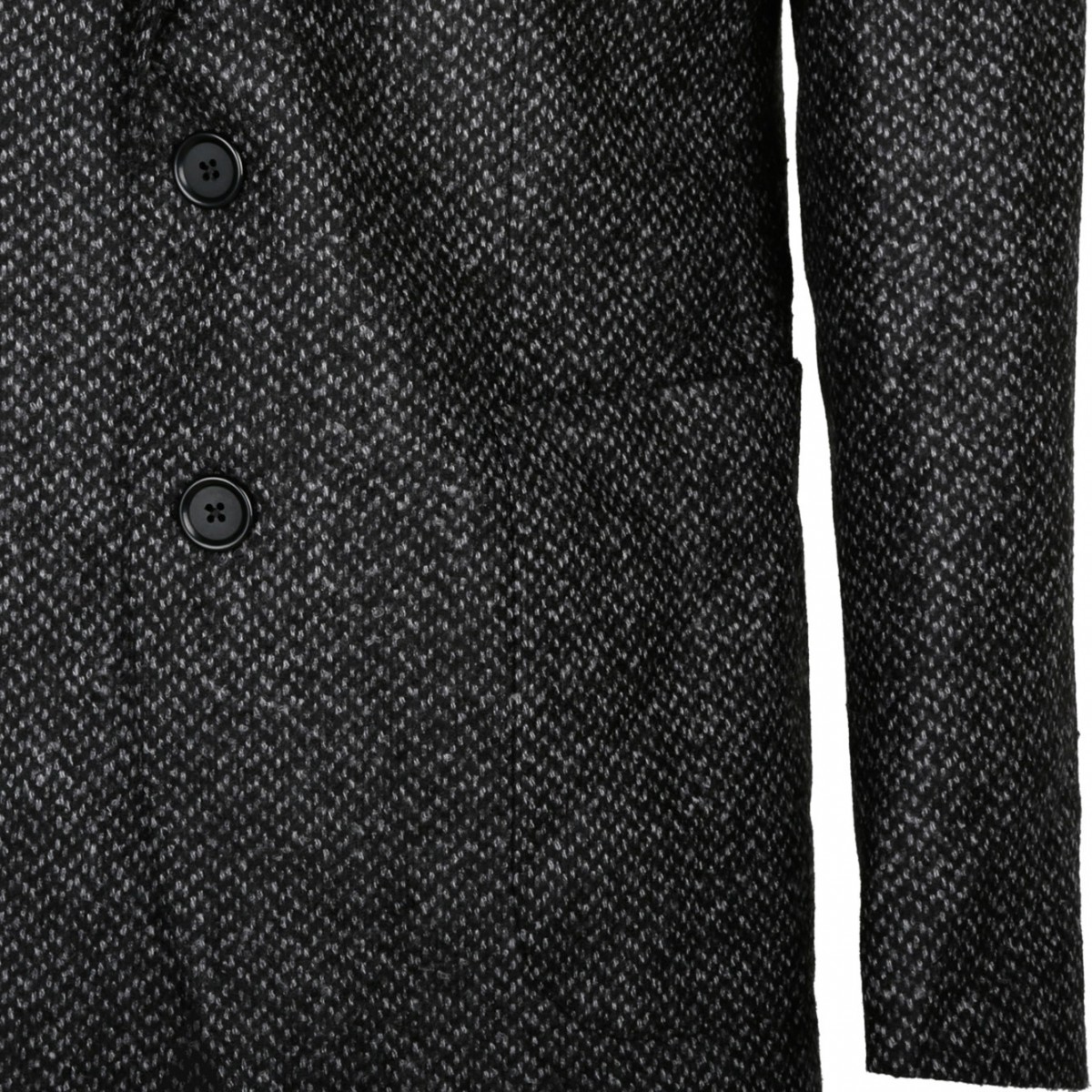 Black and Grey Boucle Blazer