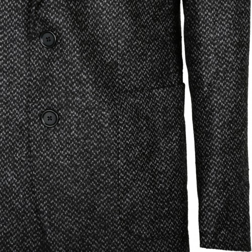 Black and Grey Boucle Blazer