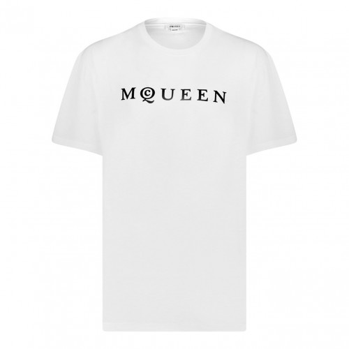 White Flocked Logo T-Shirt