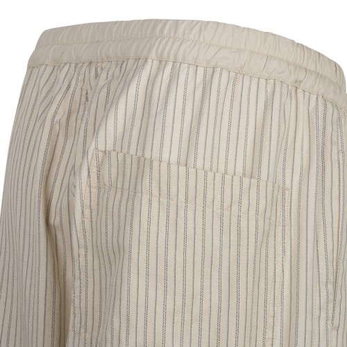 Light Beige Pinstripe Trousers