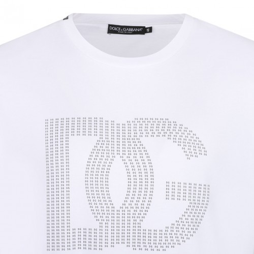 White Logo Print T-Shirt