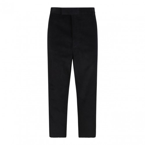 Black Corduroy Unconstructed Trousers