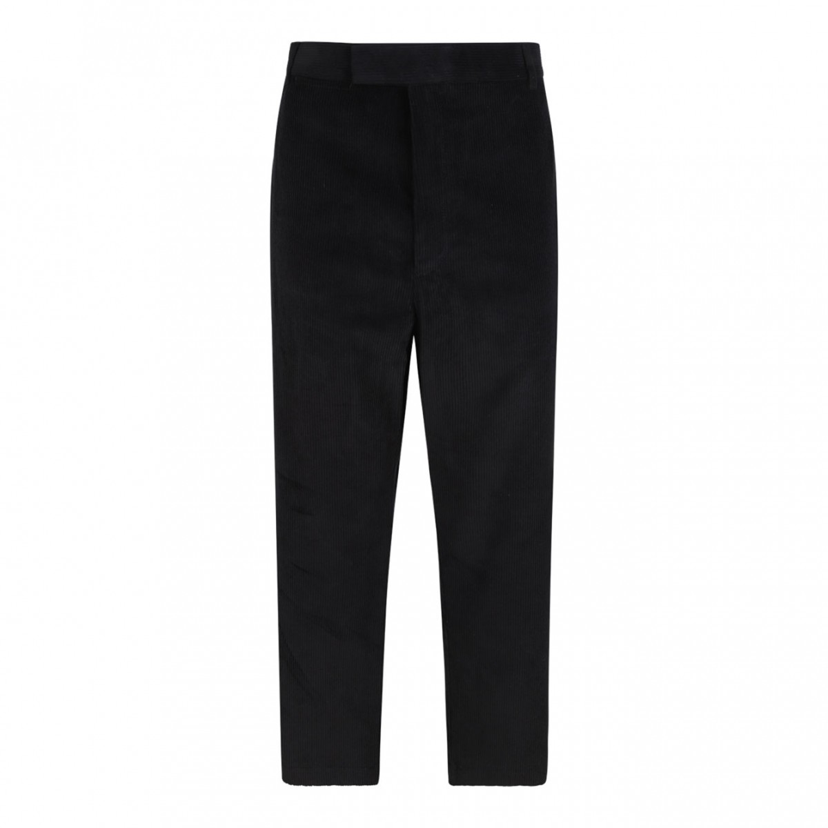 Black Corduroy Unconstructed Trousers