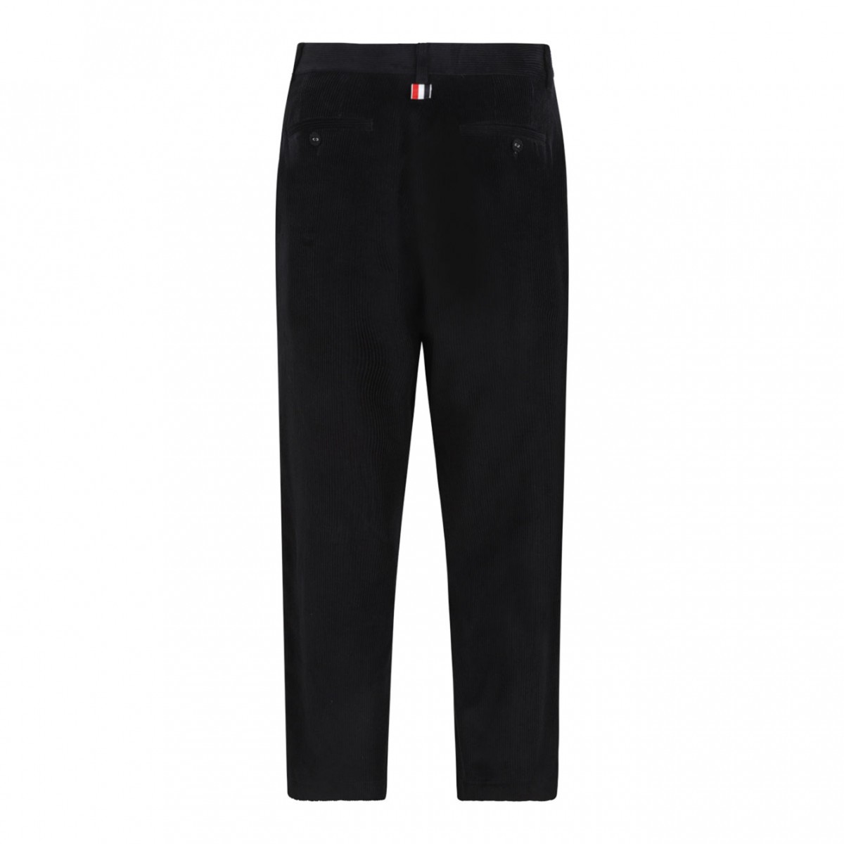 Black Corduroy Unconstructed Trousers