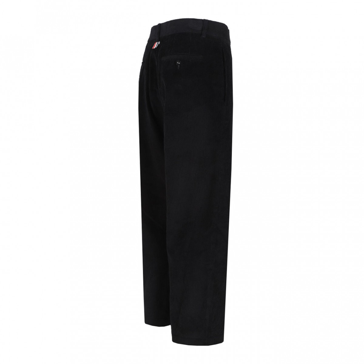 Black Corduroy Unconstructed Trousers