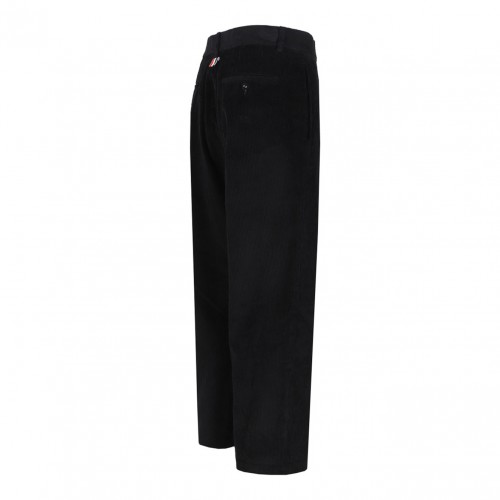Black Corduroy Unconstructed Trousers
