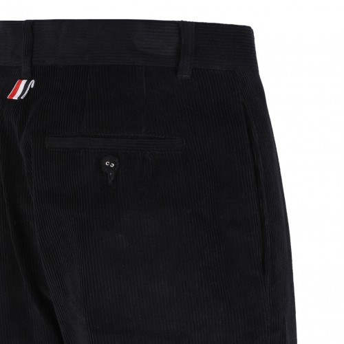 Black Corduroy Unconstructed Trousers