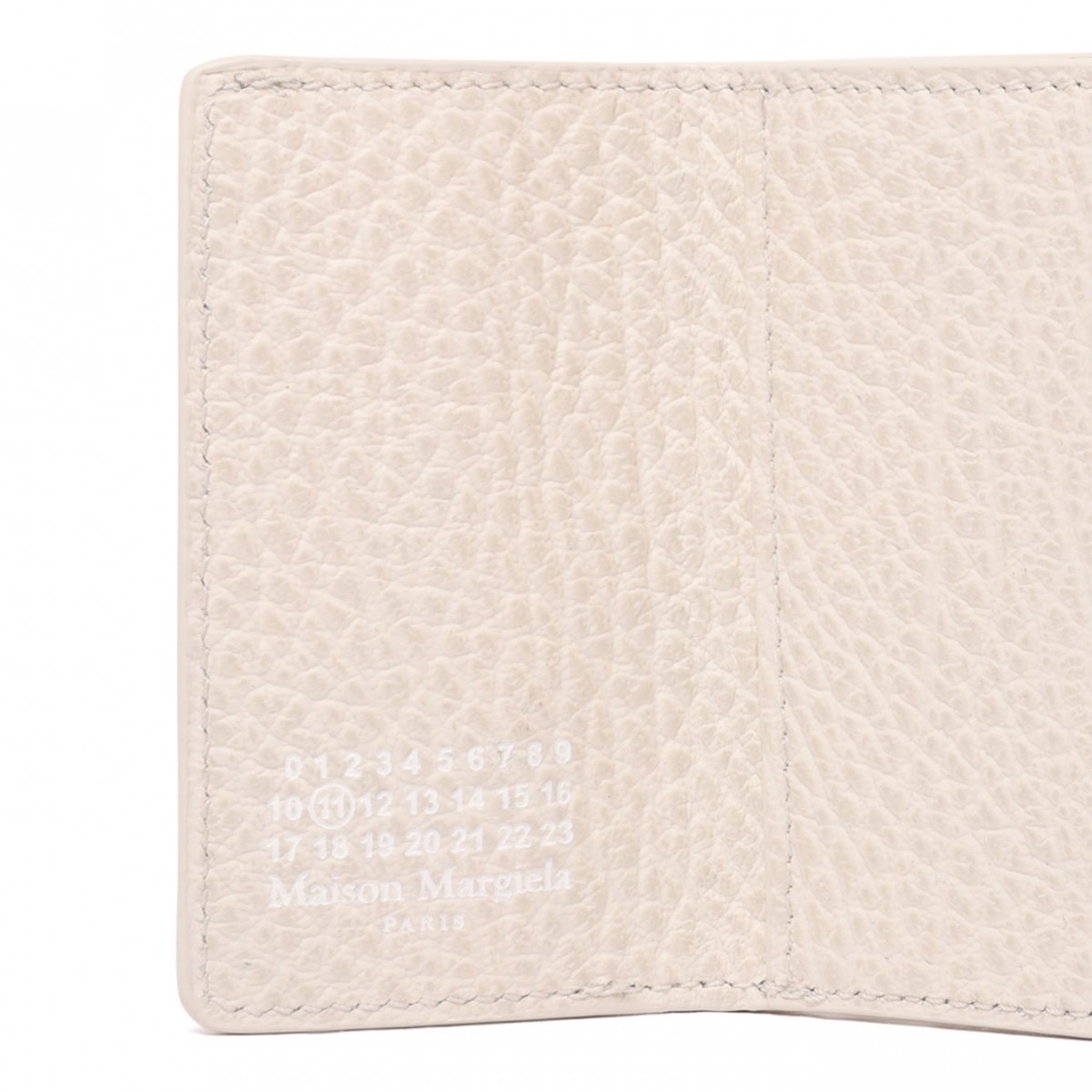 Greige Four Stitches Compact Wallet