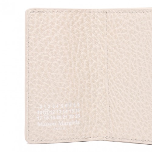 Greige Four Stitches Compact Wallet