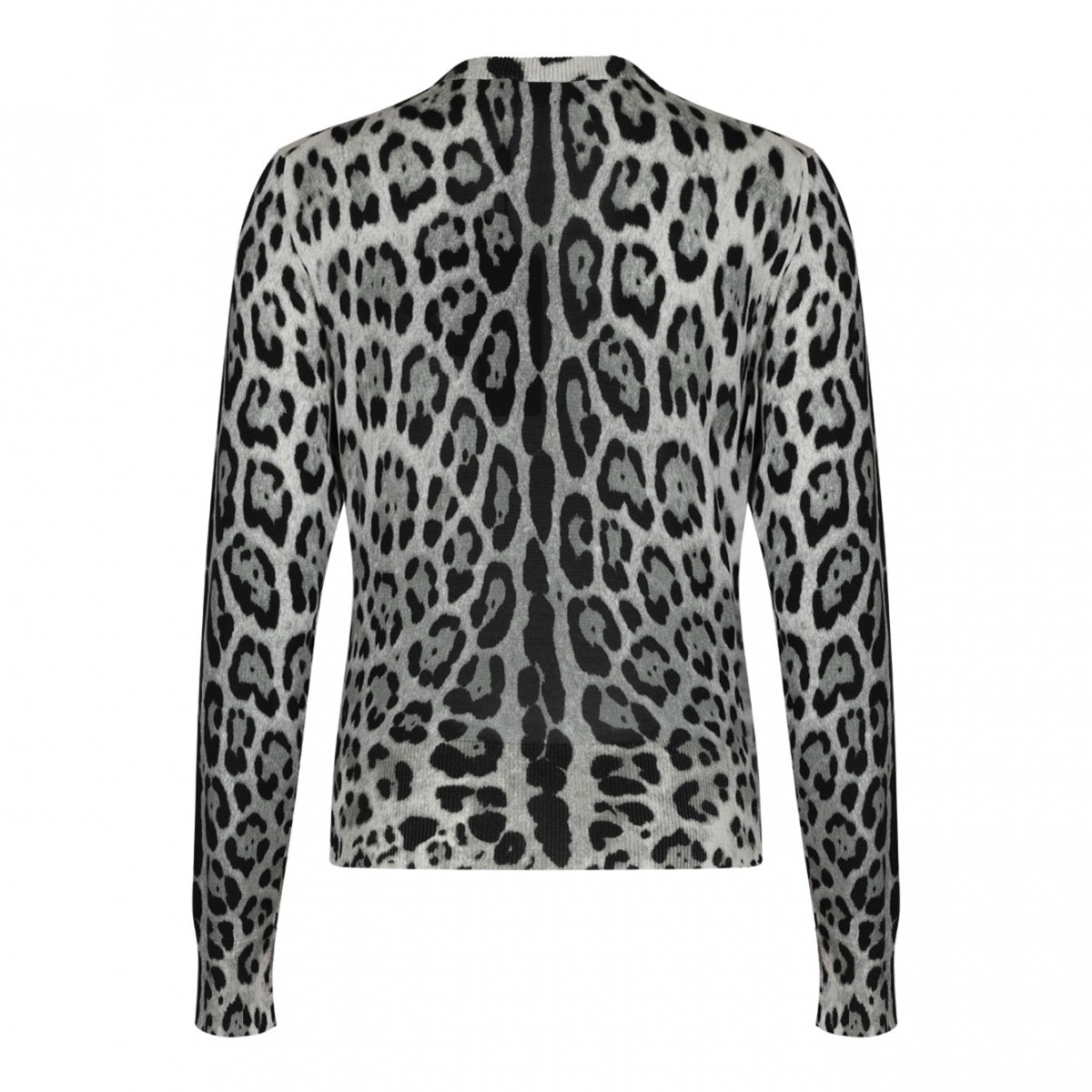 Grey Leo Print Pullover