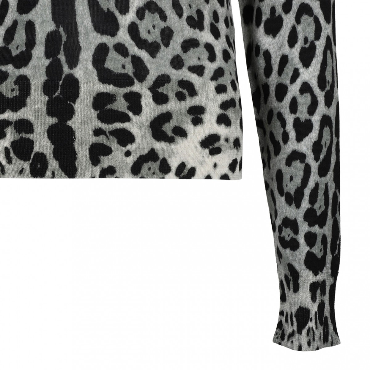 Grey Leo Print Pullover