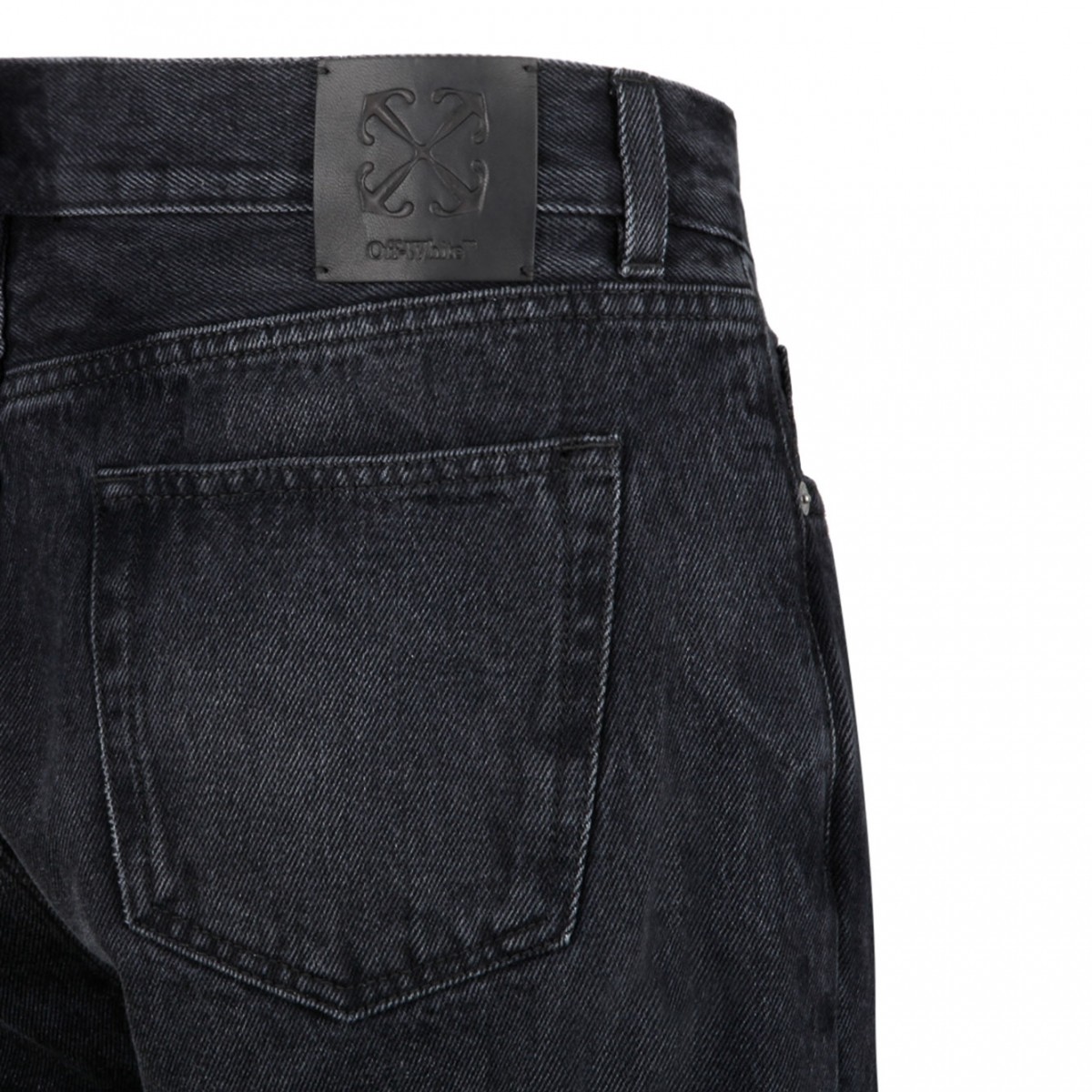 Off White Black Straight Jeans