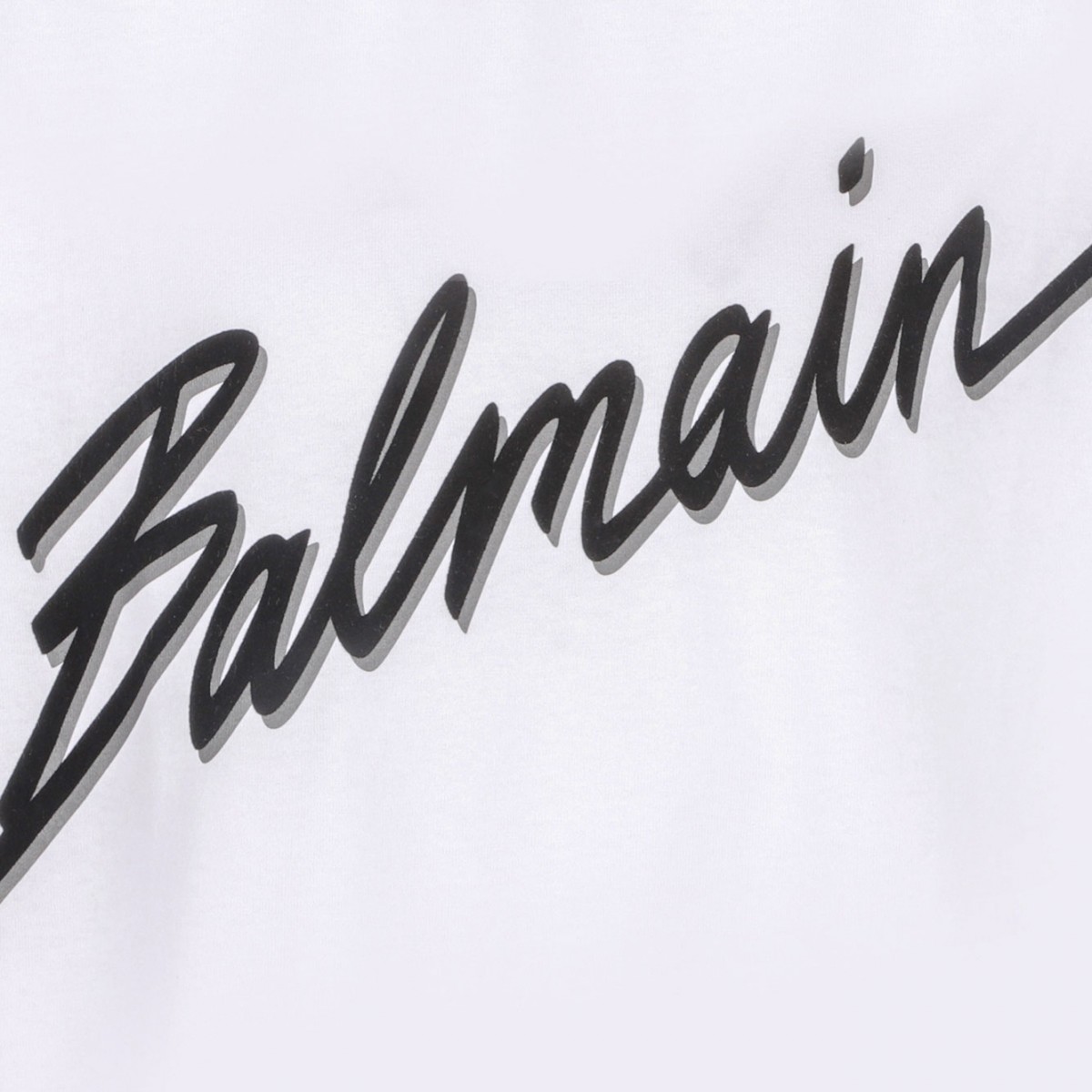 White Logo Print T-Shirt