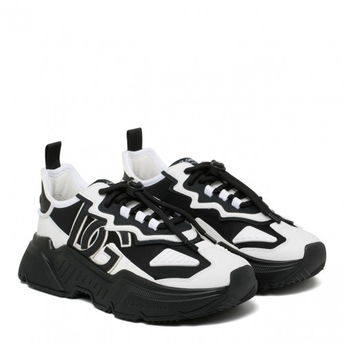 Black and White Leather Day Master Sneakers 2