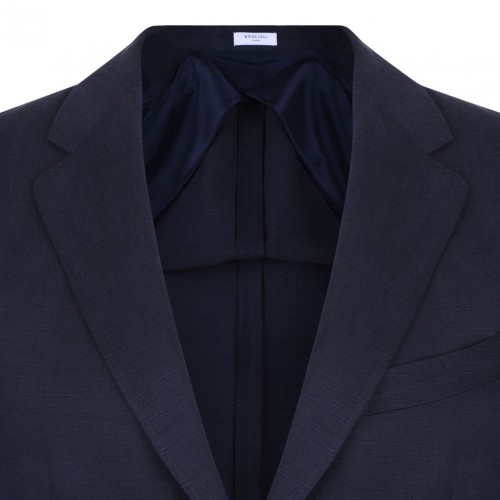 Navy Blue Single Breasted Suit