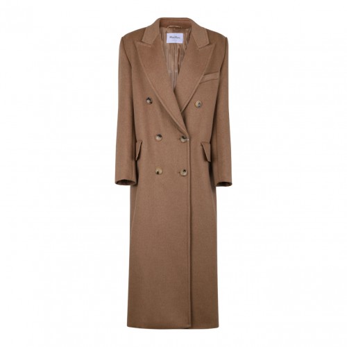 Camel Brown Double Breasted Coat