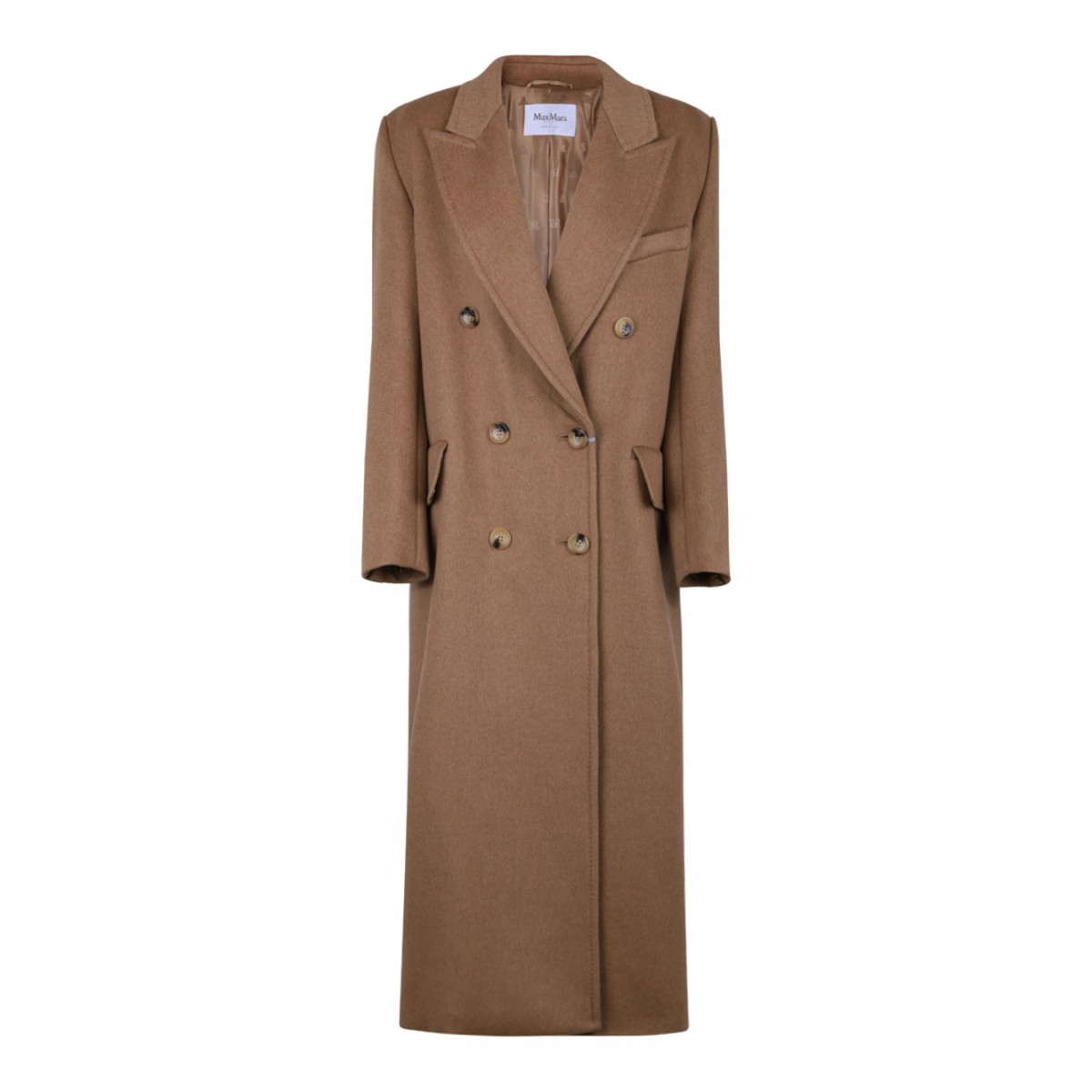 Camel Brown Double Breasted Coat