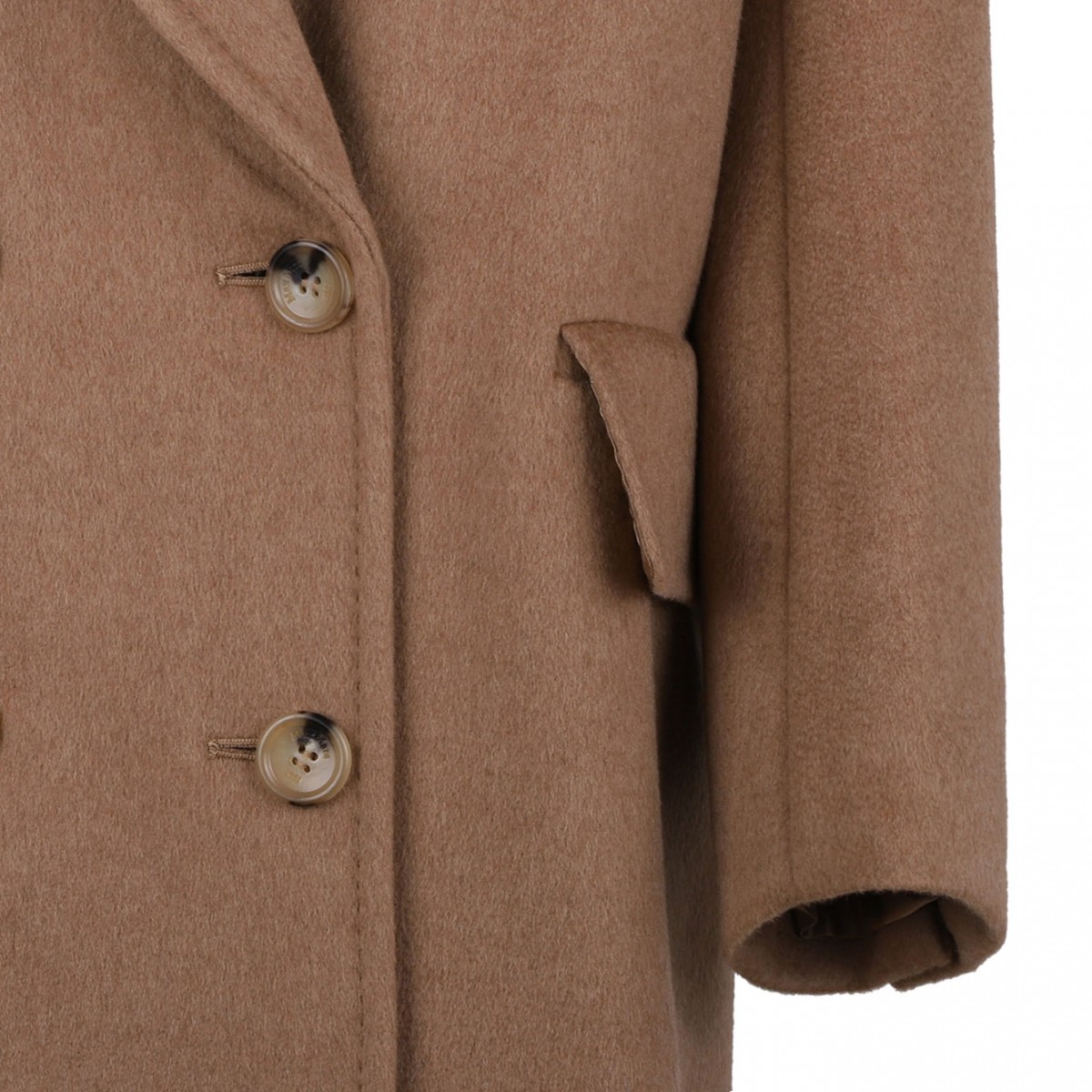 Camel Brown Double Breasted Coat