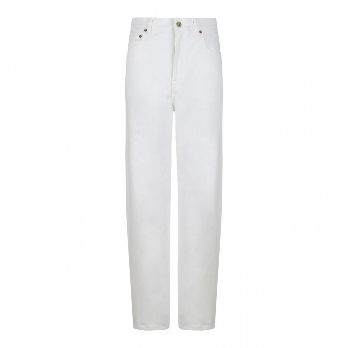 White Straight Leg Jeans