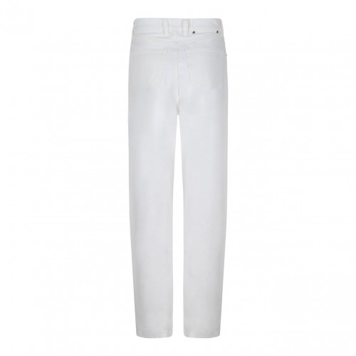 White Straight Leg Jeans 2