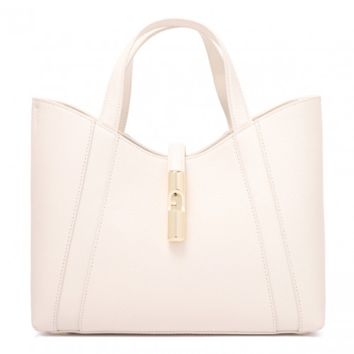 Cream White Goccia S Tote Bag