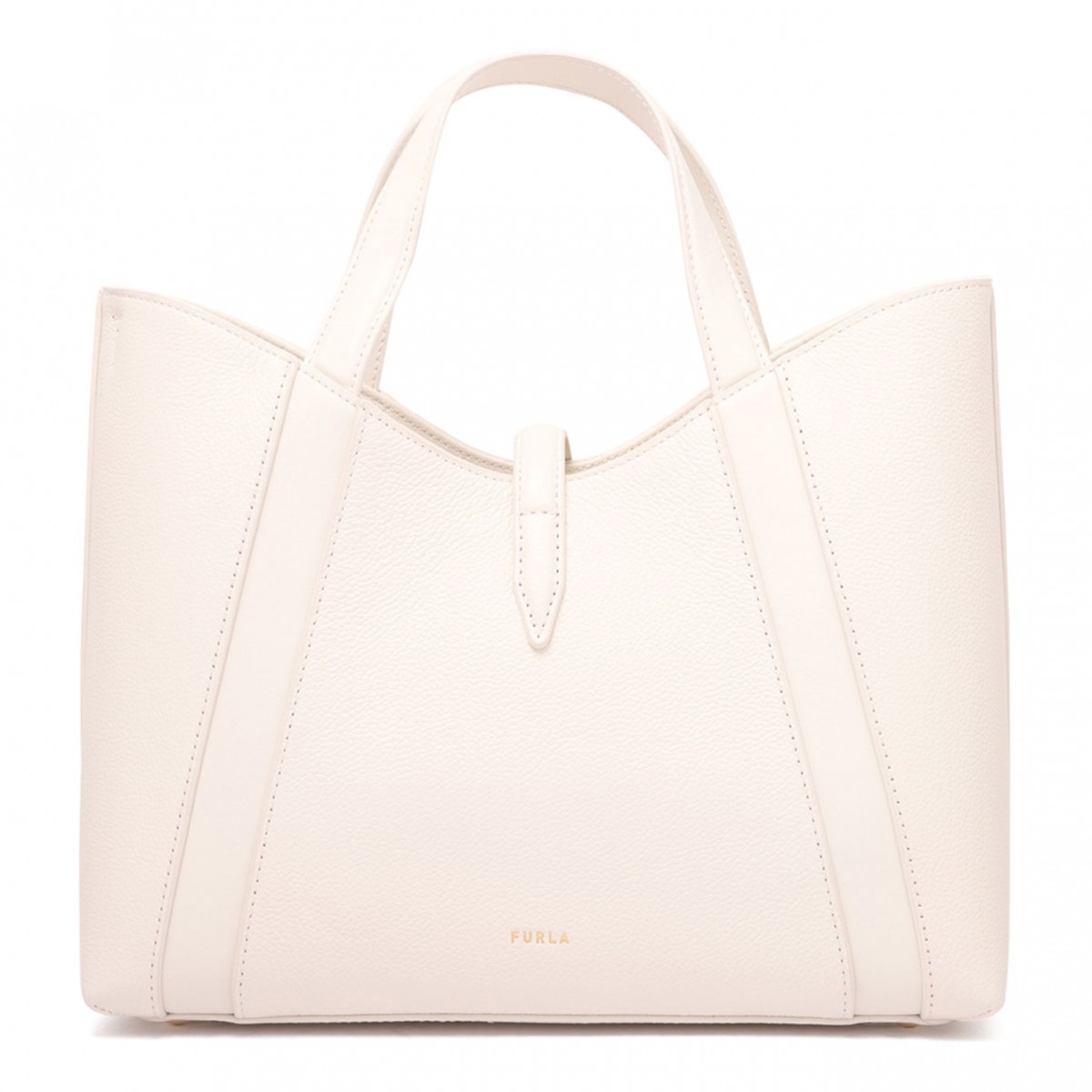 Cream White Goccia S Tote Bag