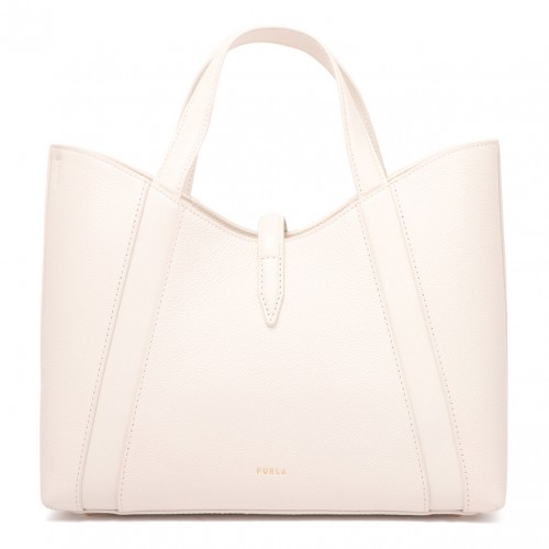 Cream White Goccia S Tote Bag