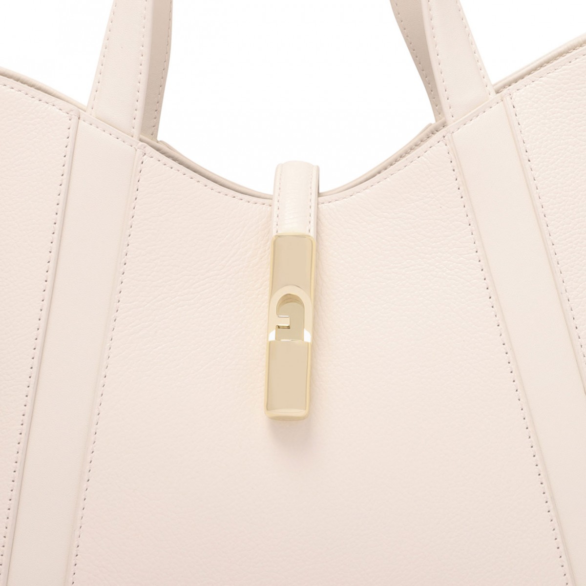 Cream White Goccia S Tote Bag