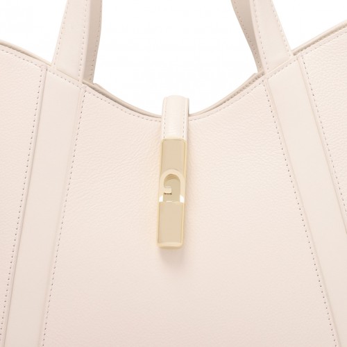Cream White Goccia S Tote Bag