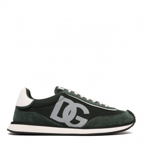 Forest Green and White DG Cushion Sneakers