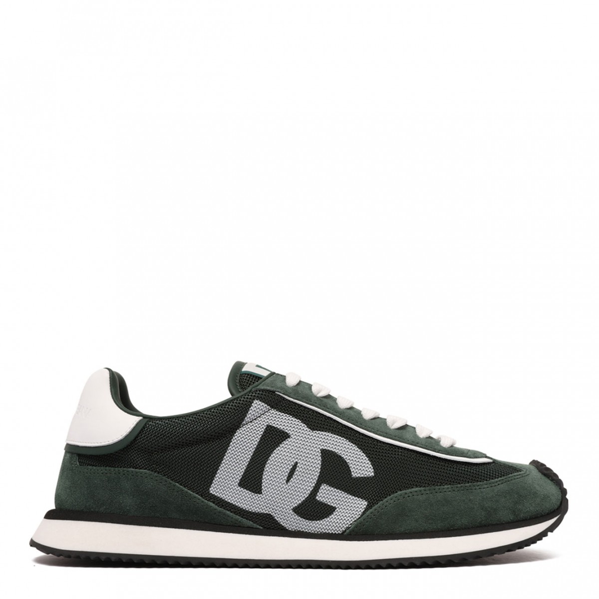 Forest Green and White DG Cushion Sneakers