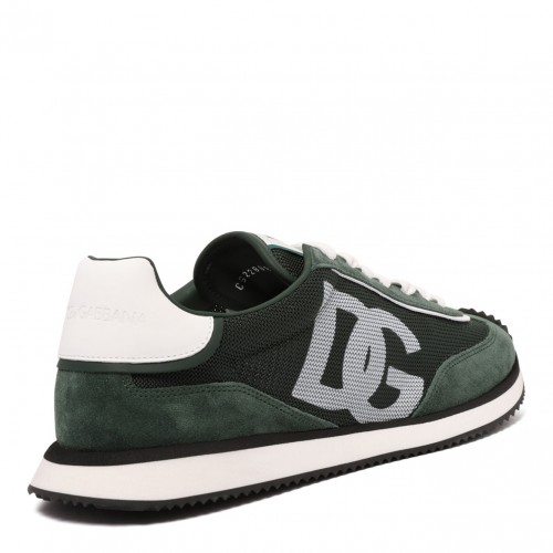 Forest Green and White DG Cushion Sneakers