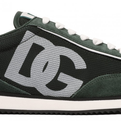 Forest Green and White DG Cushion Sneakers