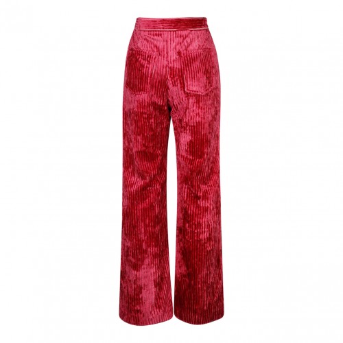 Raspberry Velvet Effect Darlyn Pants 2
